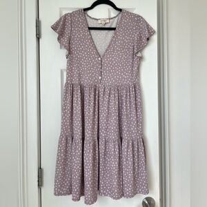 Jessica Simpson Lavender Polka Dot Dress